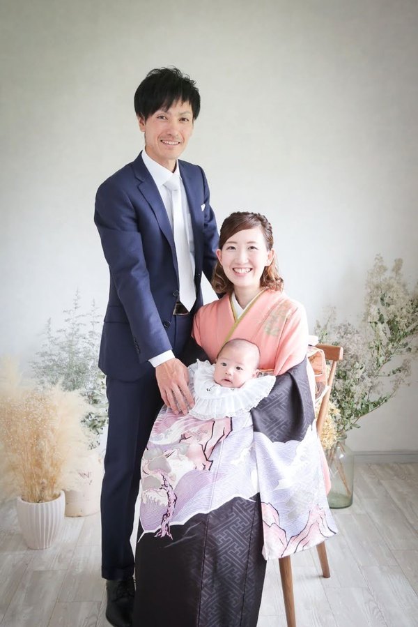 第一子誕生の記念に、家族で